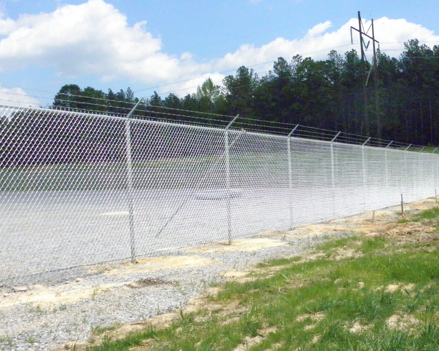 Chainlink, commercial fencing installed near Farmville, VA