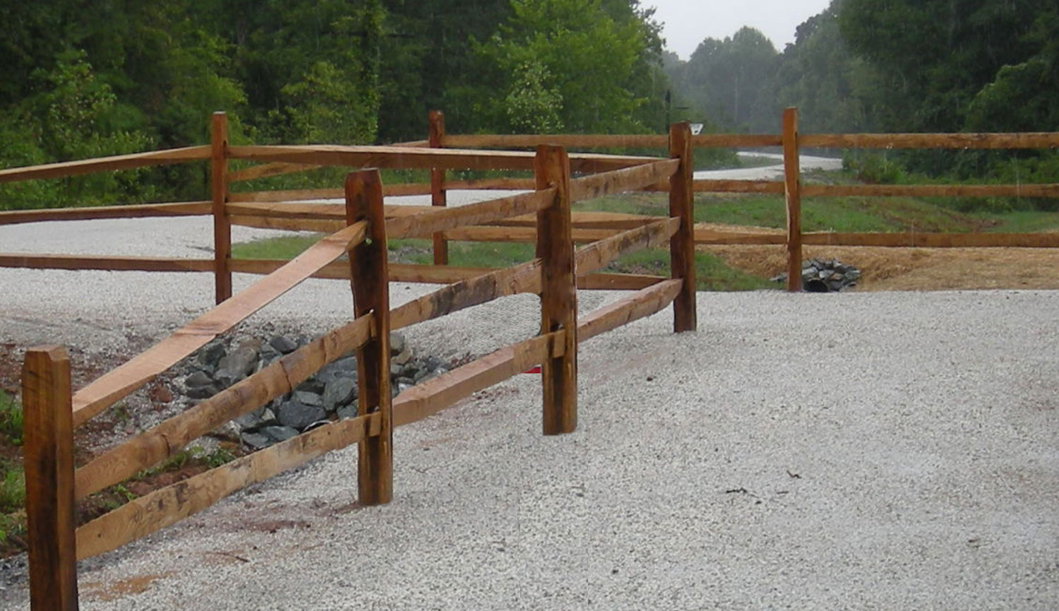 Rails to Trails Virginia State Park fence installation